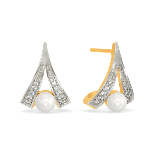Pearl Core Diamond Earrings