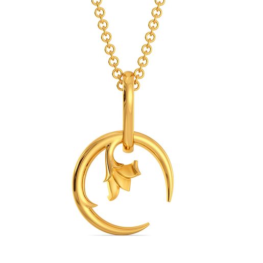 Curl Vines Gold Pendants