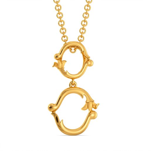Vine Repeat Gold Pendants