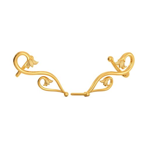 Spirals N Vines Gold Earrings