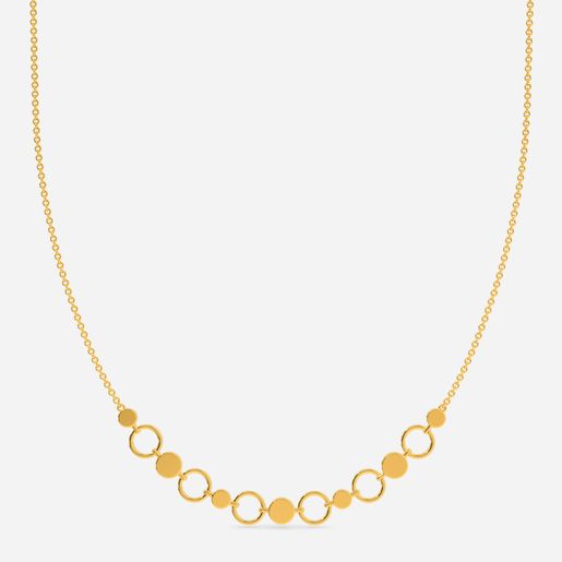Sync in Sequin Gold Necklaces