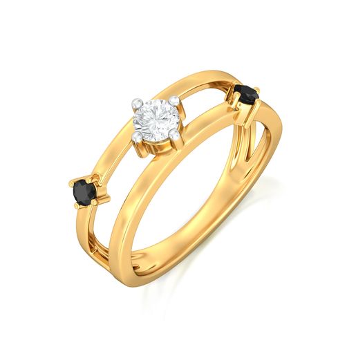 Duet of Dots Diamond Rings