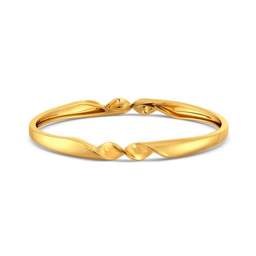 Ruffle Twirl Gold Bangles