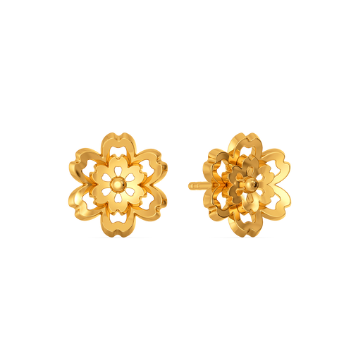 Amber Glow Gold Earrings