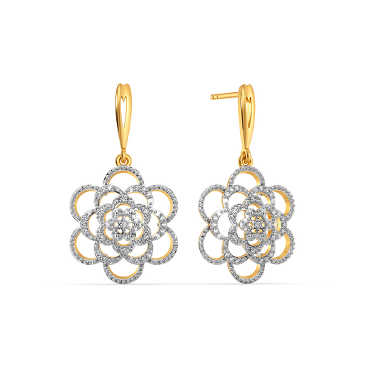 Golden Radiance Diamond Earrings