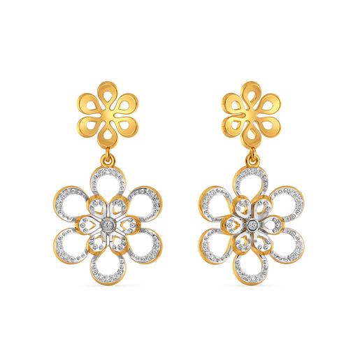 Amber Petals Diamond Earrings