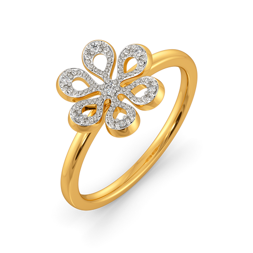 Amber Petals Diamond Rings