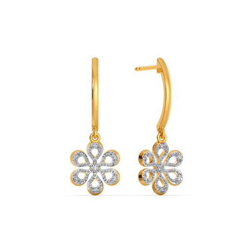 Amber Petals Diamond Earrings