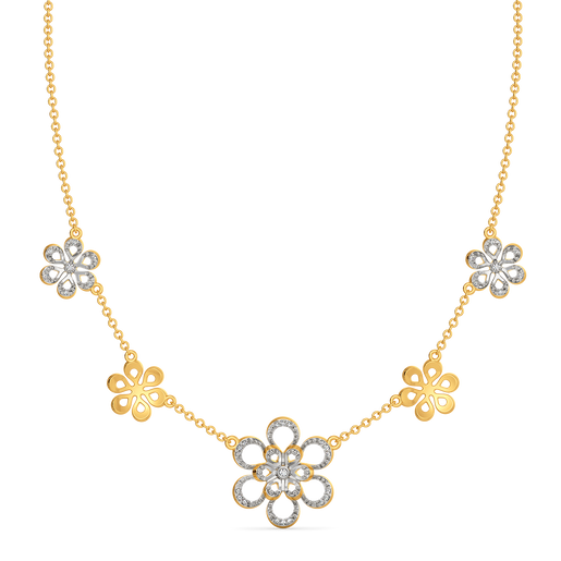 Amber Petals Diamond Necklaces