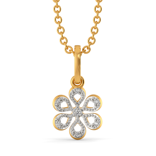 Amber Petals Diamond Pendants