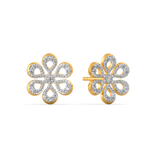 Amber Petals Diamond Earrings