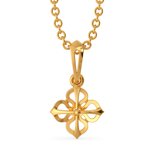 Amber Charm Gold Pendants
