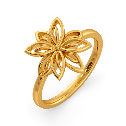 Golden Swirl Gold Rings
