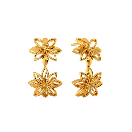 Golden Swirl Gold Earrings