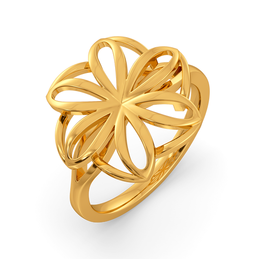 Amber Bloom Gold Rings