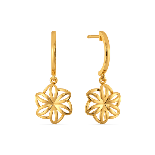 Amber Bloom Gold Earrings