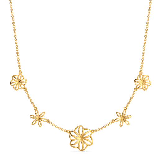 Amber Bloom Gold Necklaces