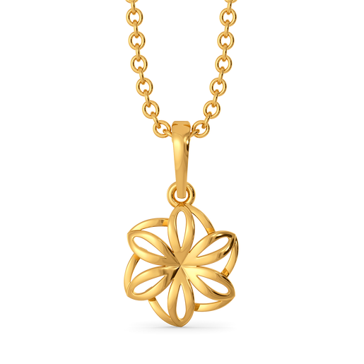 Amber Bloom Gold Pendants