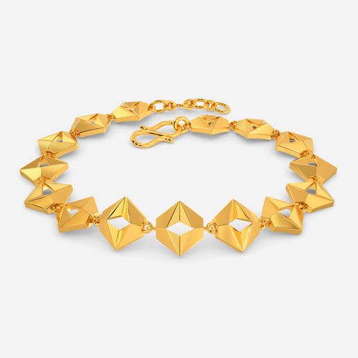 Edgy Enigma Gold Bracelets