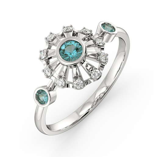 Too Blue to Ignore Diamond Rings