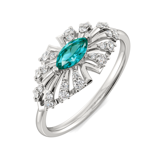 Dripping in Cerulean Confidence Diamond Rings