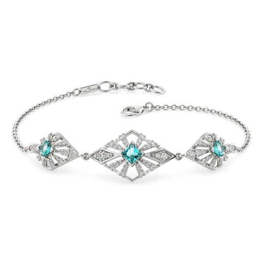 Styled in Cerulean Diamond Bracelets