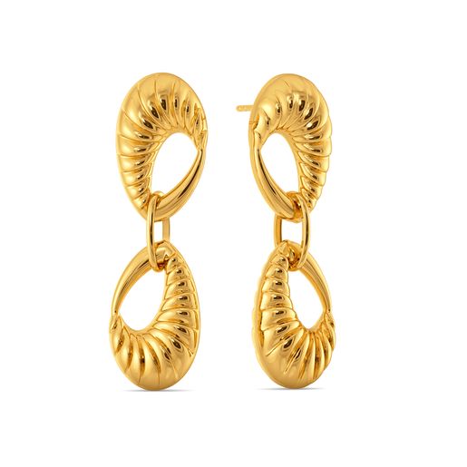 The Juliet Groove Gold Drop Earring