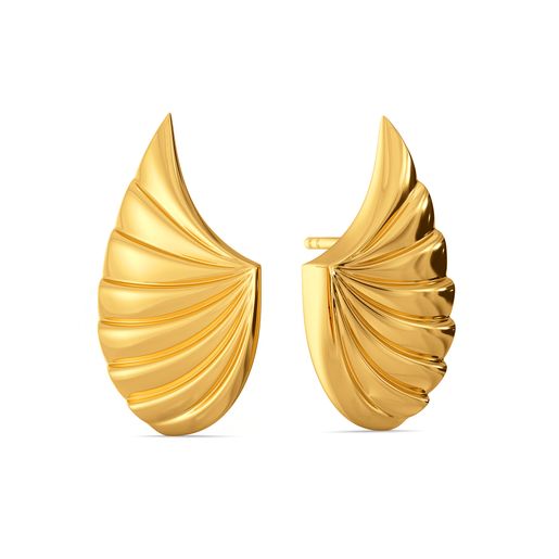 The Juliet Groove Gold Stud Earring