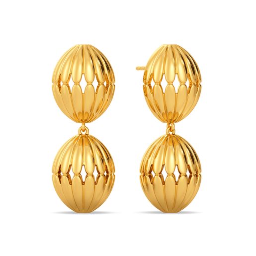 Soaring Spheres Gold Earrings