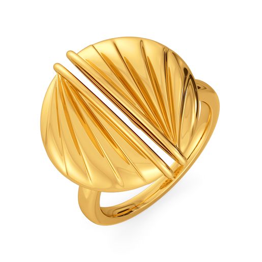 Pleats So Puffed Gold Rings