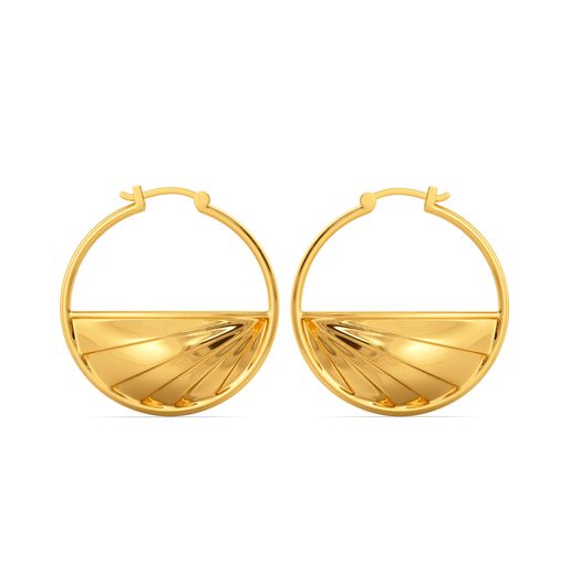 Pleats So Puffed Gold Earrings