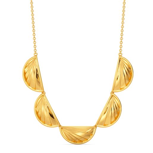 Pleats So Puffed Gold Necklaces