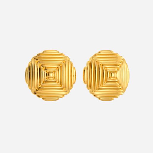 Poufe Party Gold Earrings