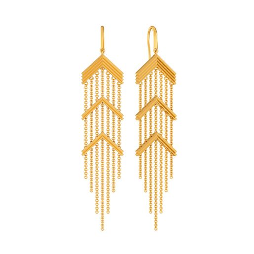Fringe Fantastic Gold Earrings