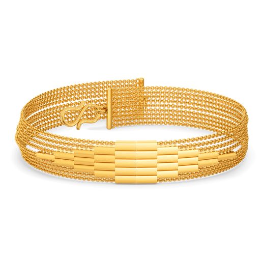 Slinky Fringy Gold Bracelets