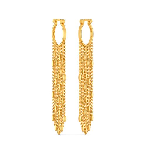 Fringe Fusion Gold Earrings