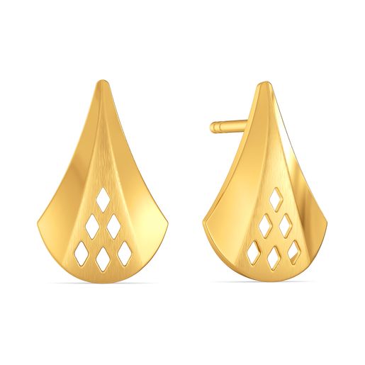 Vintage Volt Gold Earrings