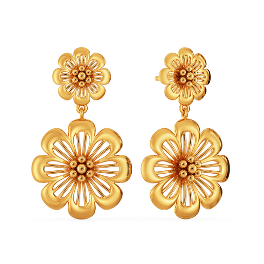 Style in Every Petal Gold Earrings