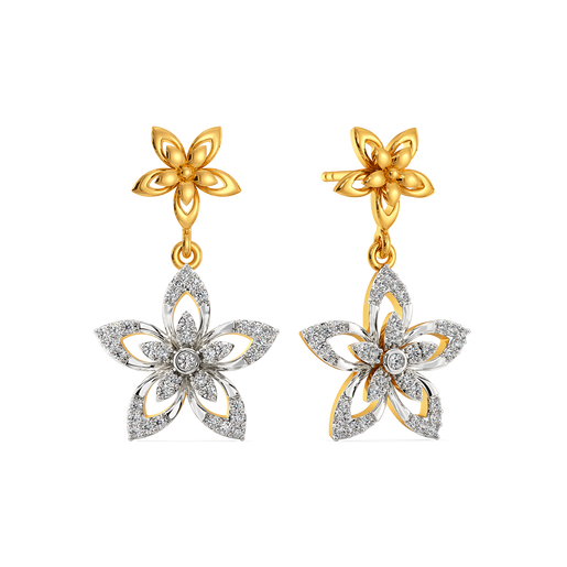 Wearing My Florals Diamond Earrings