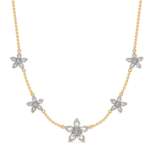 Wearing My Florals Diamond Necklaces