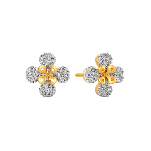 Wearing My Florals Diamond Earrings