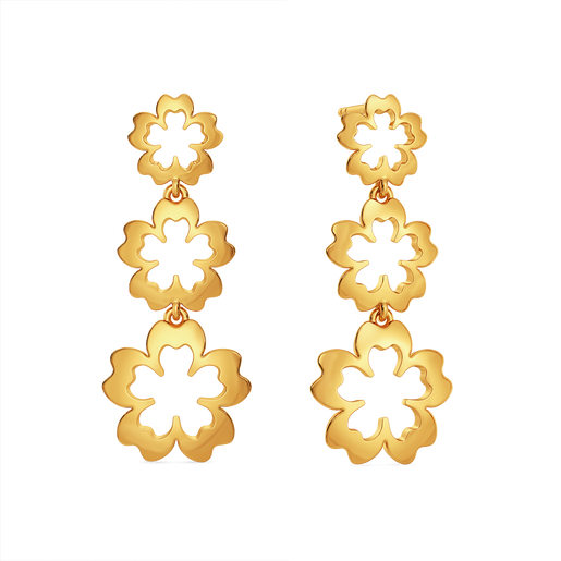 Floral Vibes Gold Earrings