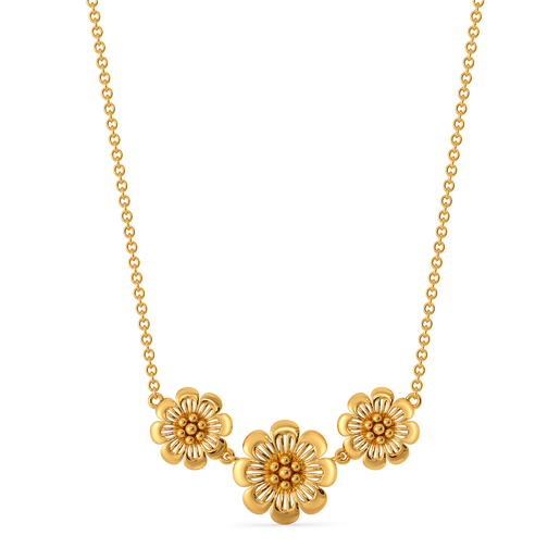 Floral Radiance Gold Necklaces