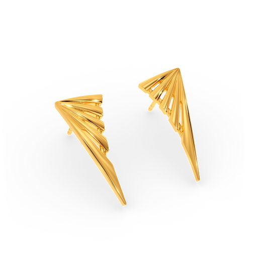 Stretch out Gold Earrings