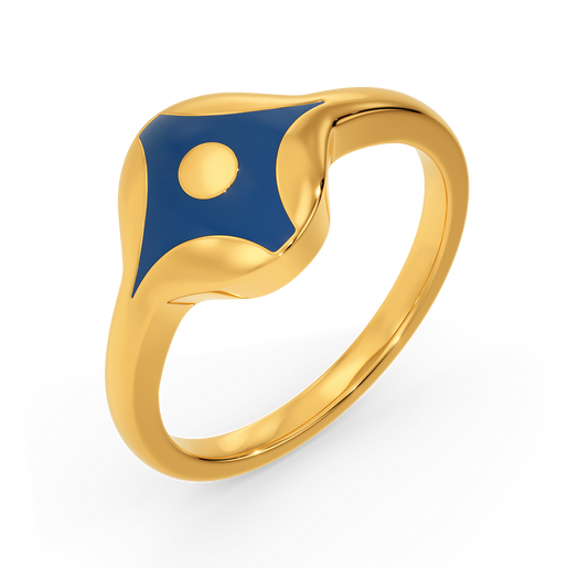 Denim Party Gold Rings