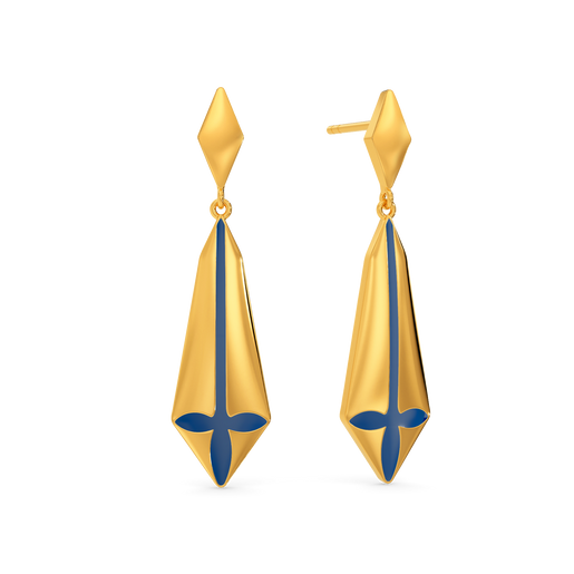 Glinted Art Gold Earrings