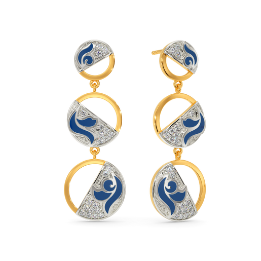Fancy In Blue Diamond Earrings