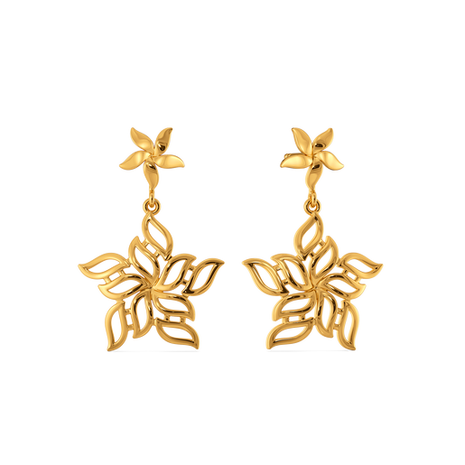 Blooms in Motion Gold Earrings