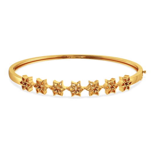 Whispering Flora Gold Bangles