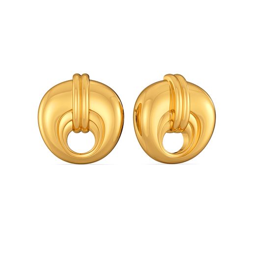 Bold N Equine Gold Stud Earring